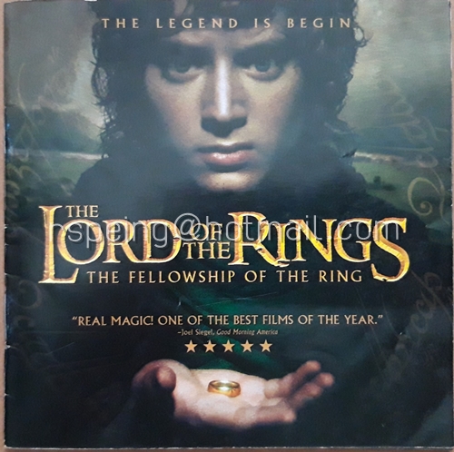 Booklet แนะนำนักแสดง ในภาพยนตร์เรื่อง The Lord of The Rings : The Fellowship of The Ring