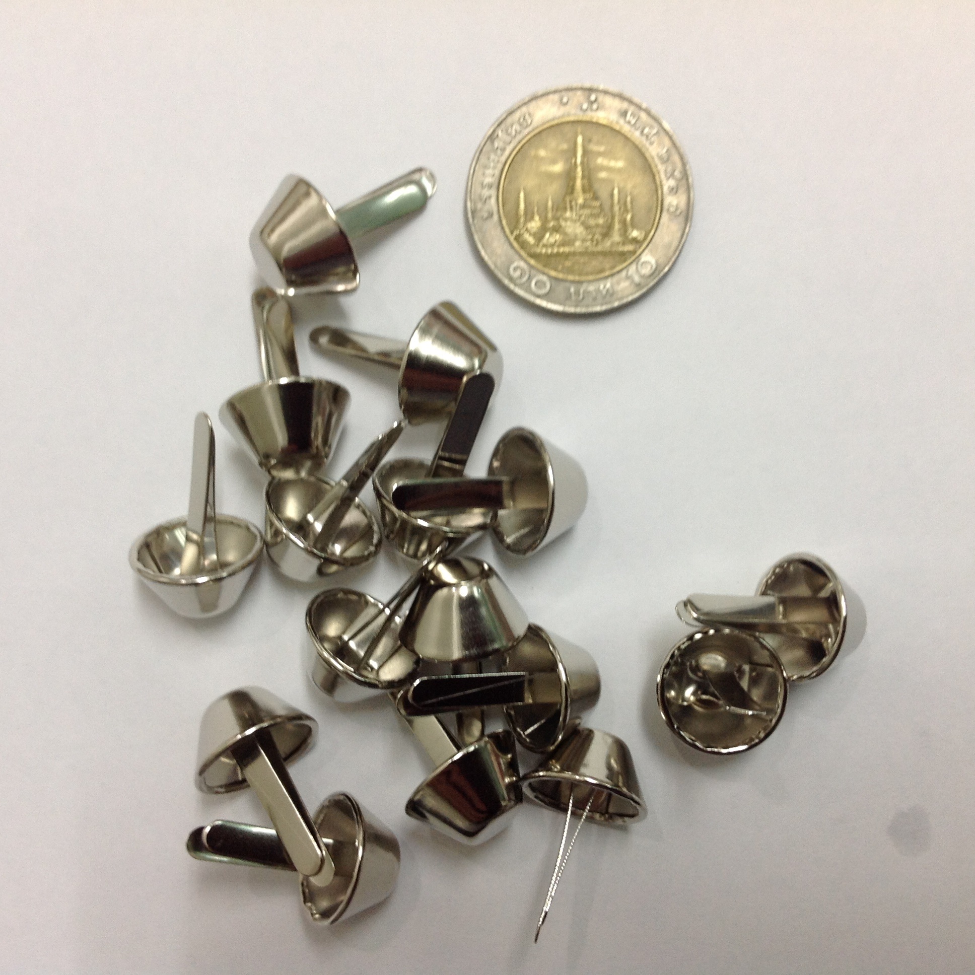 หมุดกรวย15mm เงิน