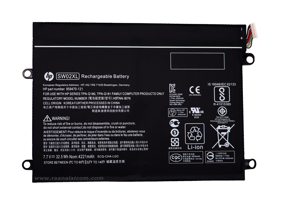 Battery HP X2 210 G2 X2 10 series Original ราคา พิเศษ แบตเตอรี่ โน๊ตบุ๊ค HP X2 210 G2 X2 10 series SW02XL 851610-855 ลดราคาพิเศษ