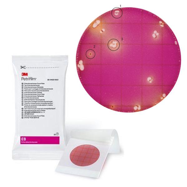 EB แผ่นเพลทอาหารเลี้ยงเชื้อสำเร็จรูป สำหรับทดสอบเชื้อเอนเทอโรแบคทีเรียซีอี 3M™ Petrifilm™