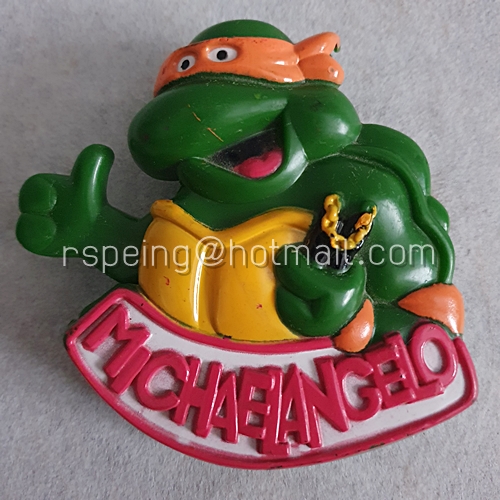 ของแถม Burger King ปี 1989 Teenage Mutant Ninja Turtles (นินจาเต่า) Rad Badges ครบชุด 6 ตัว
