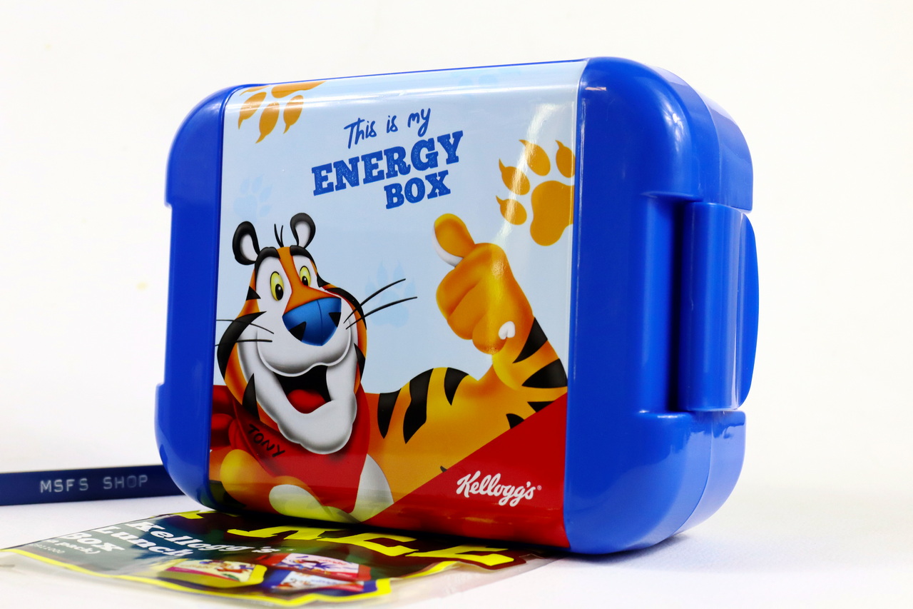 กล่องอาหาร Kellogg's ลาย Tony สีน้ำเงิน ขนาด 12 x 17 x 6 ซม.