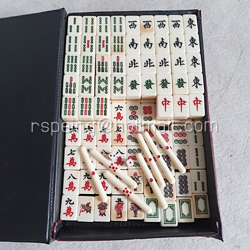 ชุดไพ่นกกระจอกจิ๋ววินเทจ (ตัวเล่นไม่ครบ) พร้อมกล่อง