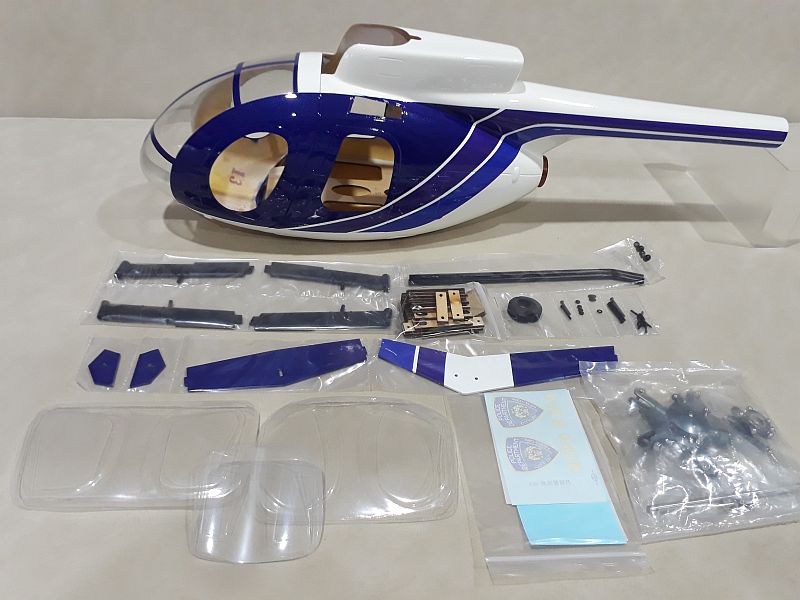 Pro Set 450-MD500E Blue Purple+Metal Head 5 blade แถม ชุดไฟกระพริบ Led Light
