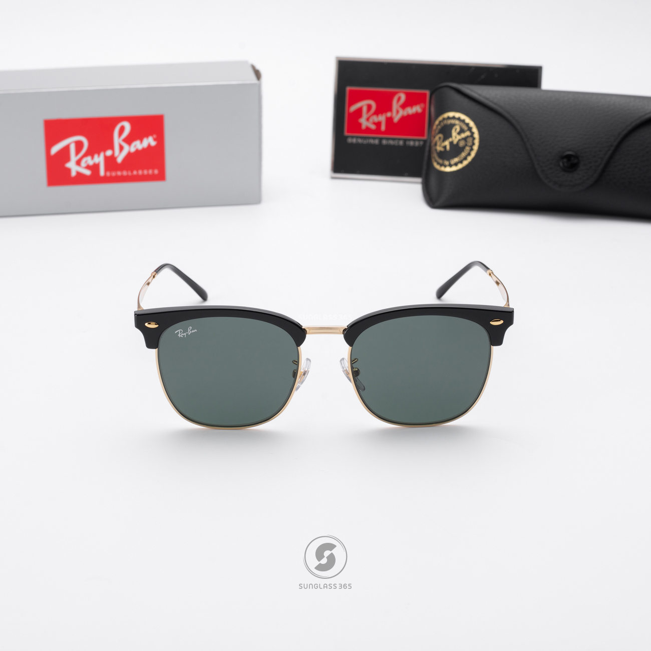 Ray Ban Clubmaster RB4418D 601/31 Black on Green