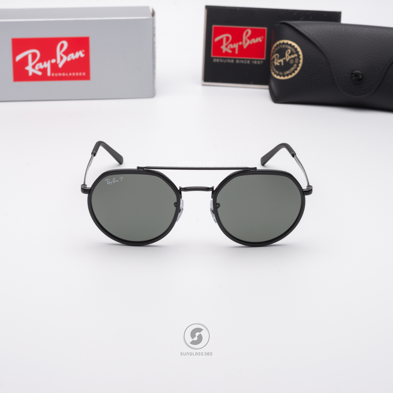 Ray Ban RB3765 002/58 Black Green Polarized