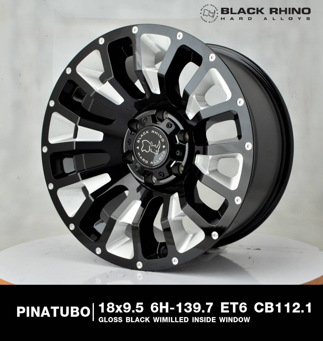 ล้อแม็ก USA. แท้ BLACK RHINO PINATUBO 18x9.5 6x139.7 ET+6 ราคาพิเศษ