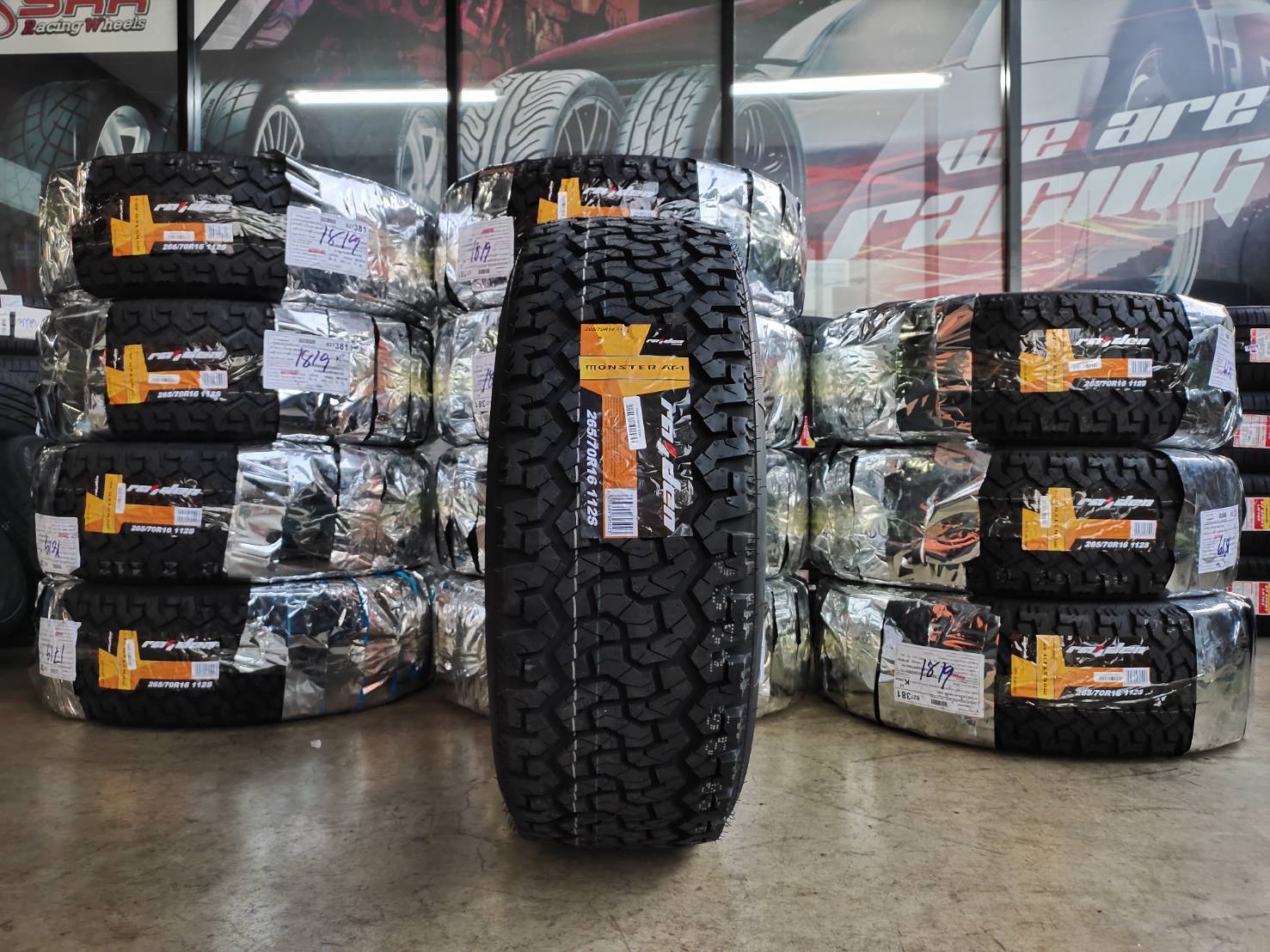 ยางเข้าใหม่ RAIDEN MONSTER AT-1 265/70R16 112S (ปี18)