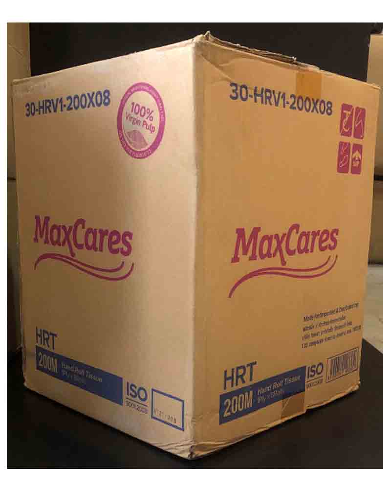 กระดาษเช็ดมือแบบม้วน MaxCares 200H