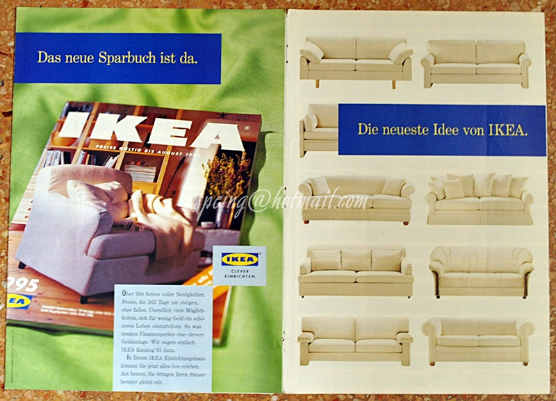 โฆษณาโซฟาของ IKEA จากนิตยสารต่างประเทศ