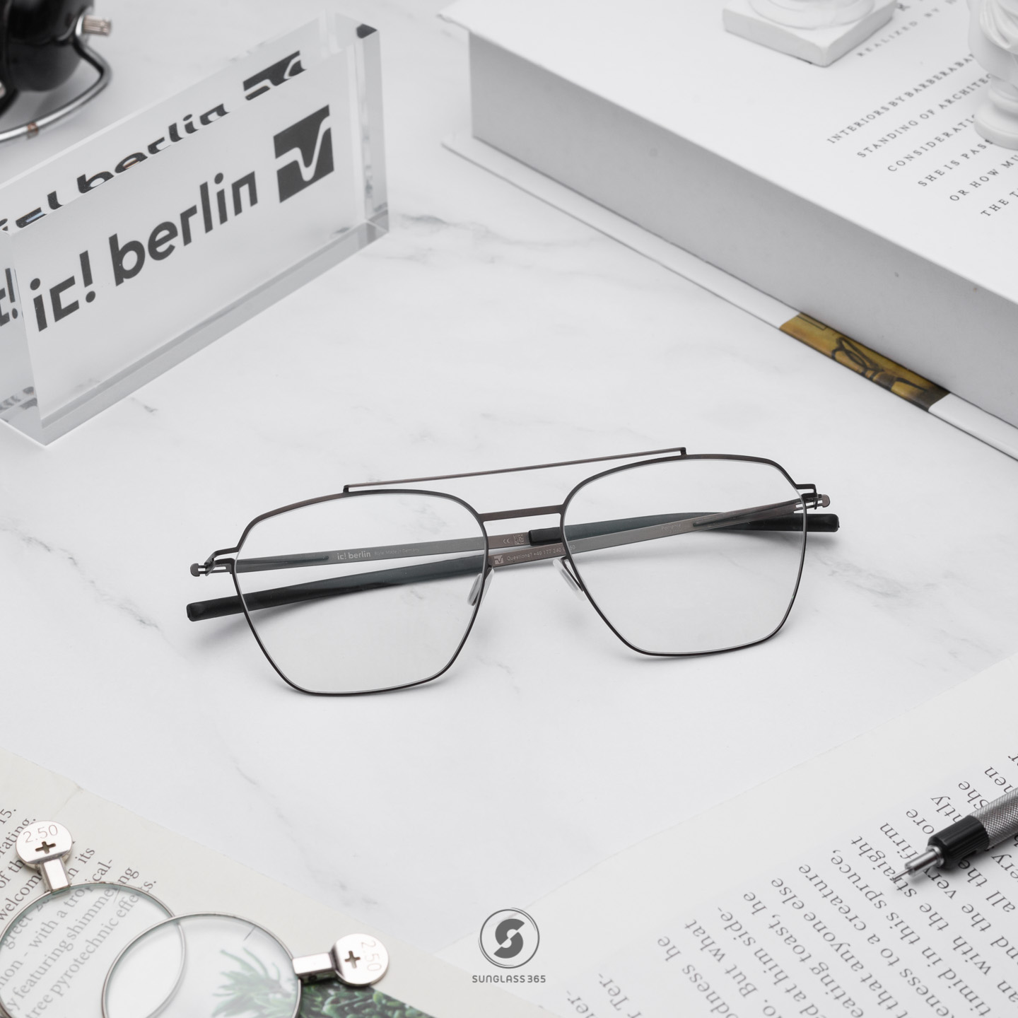 กรอบแว่น IC BERLIN Poniente Graphite