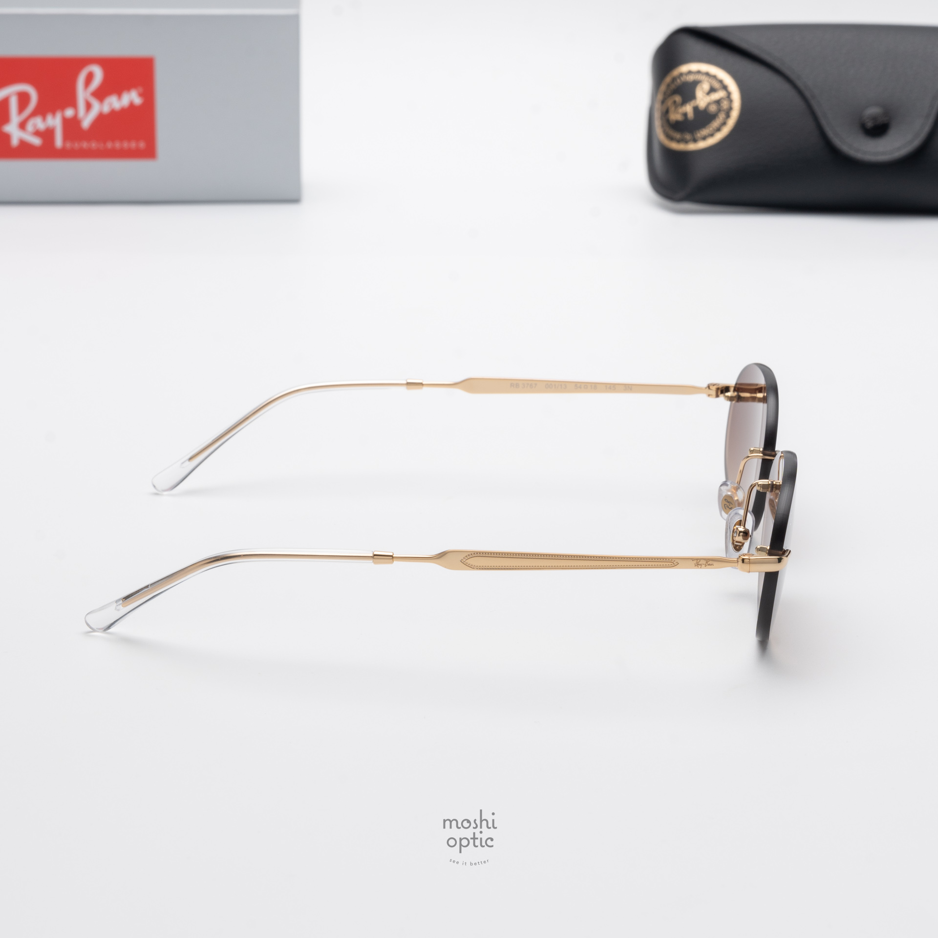 Ray-Ban RB3767 001/13 Arista Gold Gradient Brown