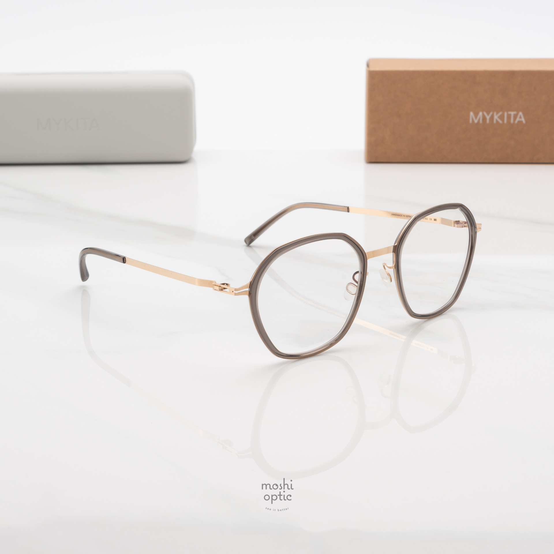 แว่นสายตา MYKITA SUVI A83 ChampagneGold Clear Ash