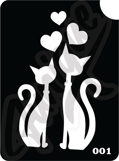 SET 6 Stencil บล็อกสติกเกอร์ รอยสักกากเพชร เพ้นท์กากเพชร กลิตเตอร์ Funique สติ๊กเกอร์ แบบลาย DIY งานประดิษฐ์