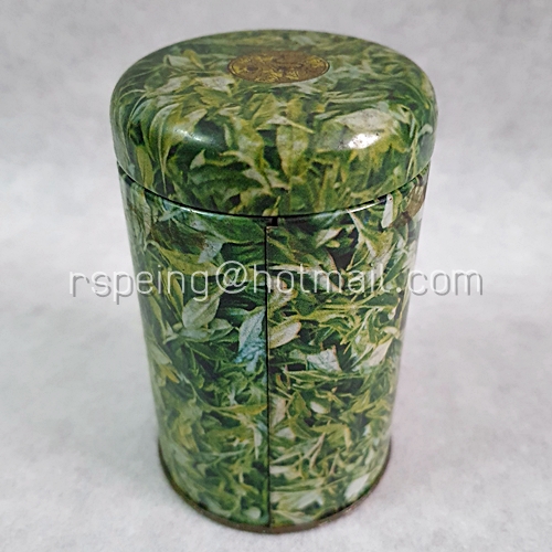 กระป๋องใส่ใบชาจีน ลายใบชา