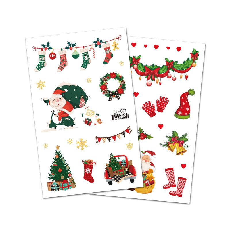 Tattoo Christmas สติ๊กทู แทททูคริสต์มาส แบบกลิตเตอร์