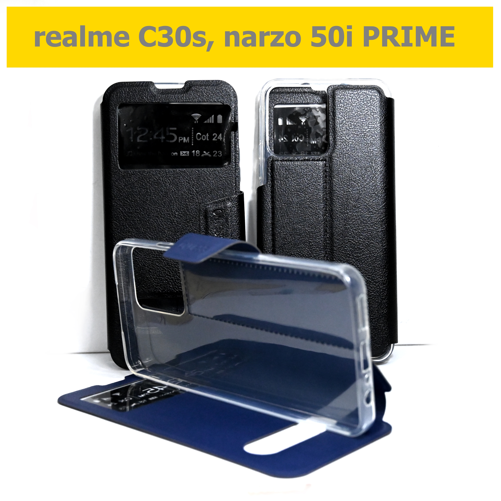 เคส realme C30s , narzo 50i PRIME - เคสฝาพับ โชว์เบอร์ ตั้งได้