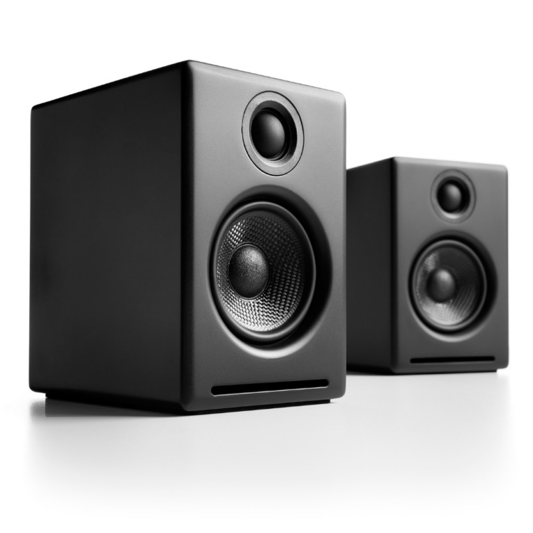 Audioengine a2+ wireless (สีดำด้าน) ลำโพงแบบ Desktop Speaker จิ๋วแต่แจ๋ว รองรับบลูทูธ มีDACในตัว