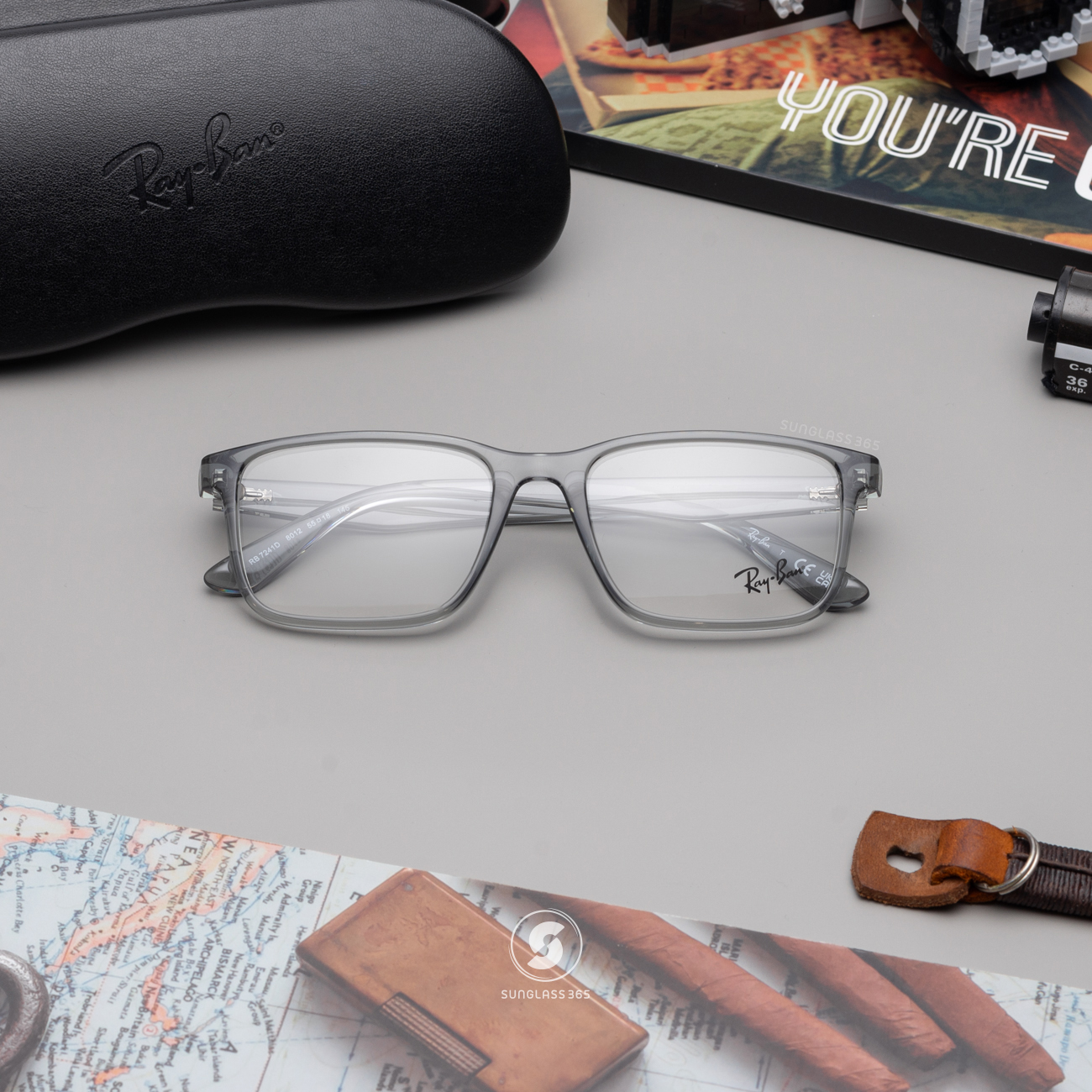 Ray-Ban RX7241D 8012 Transparent Grey