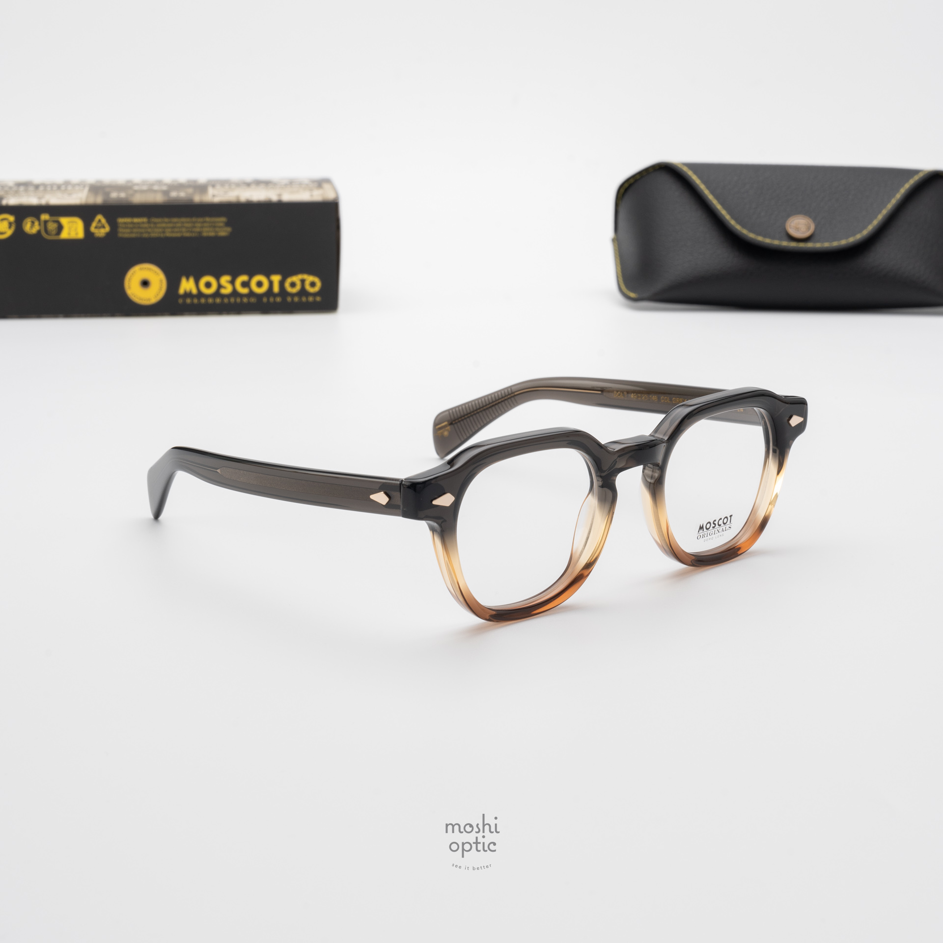 แว่นสายตา Moscot Dolt Grey Brown Fade