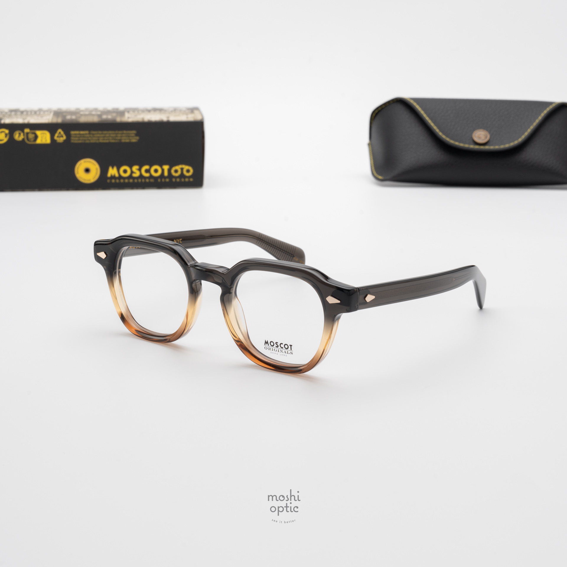 แว่นสายตา Moscot Dolt Grey Brown Fade