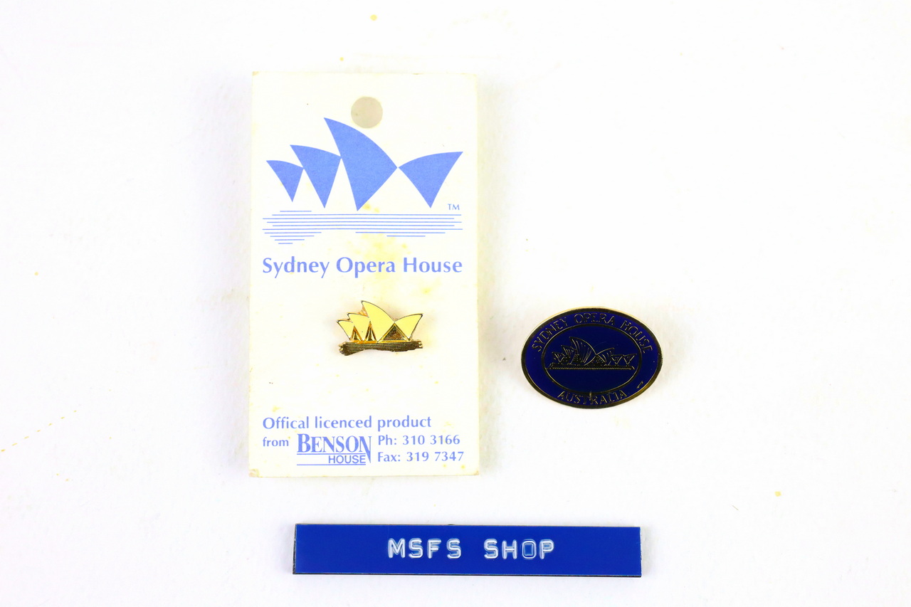[มือสอง] เข็มกลัด Vintage ที่ระลึก Sydney Opera House 2 ชิ้น ขนาดเล็ก - โกดังญี่ปุ่น