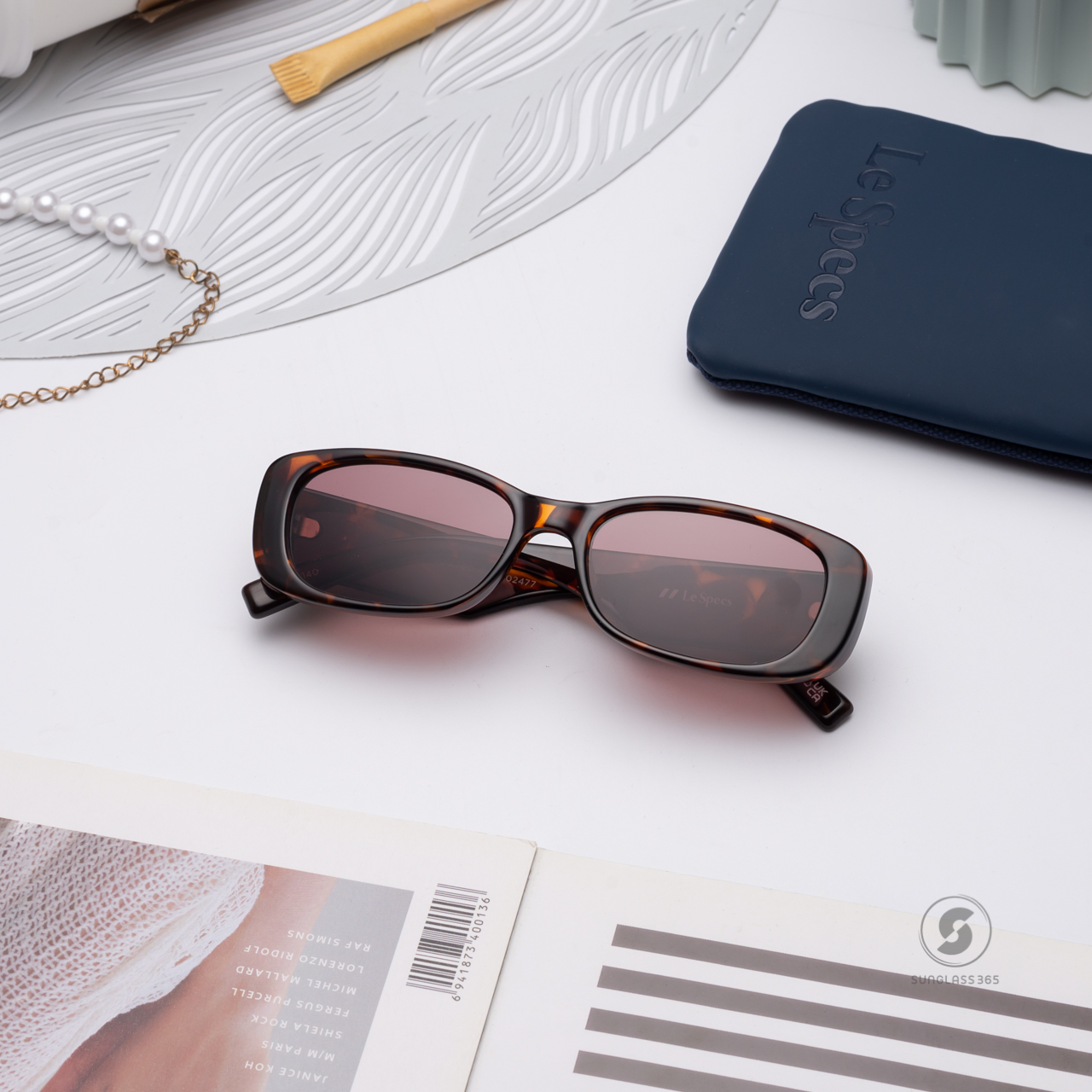 แว่นกันแดด Le Specs LSP2202477 Unreal Quilted Tort