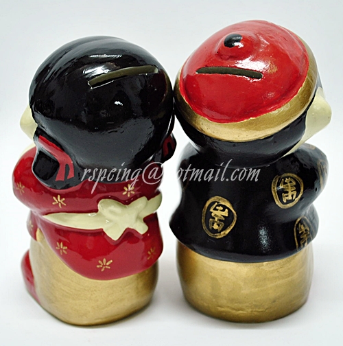 กระปุกออมสินเซรามิกเด็กจีนชาย-หญิง Robinson