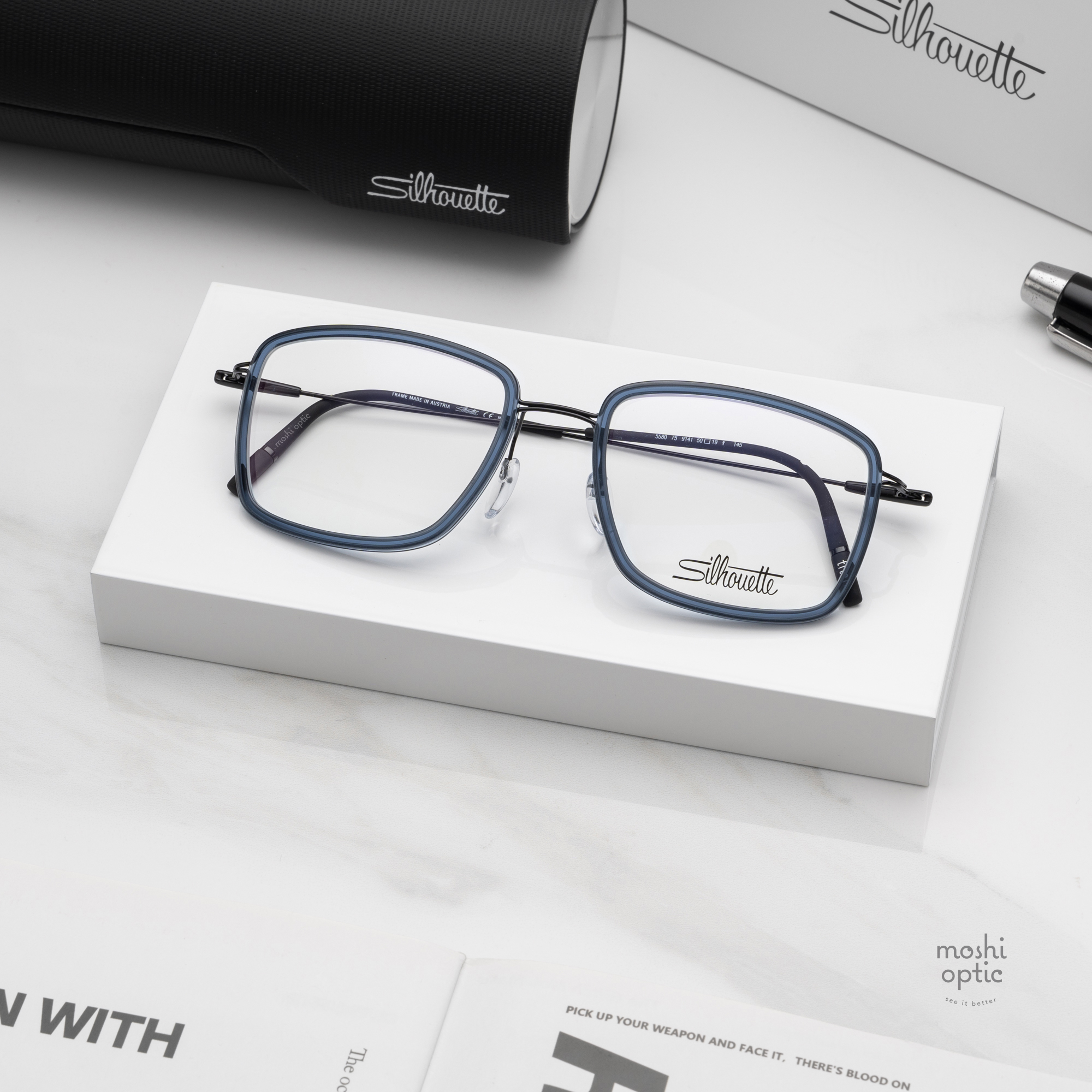 กรอบแว่น Silhouette Dynamics Colorwave Contour 5580 9141
