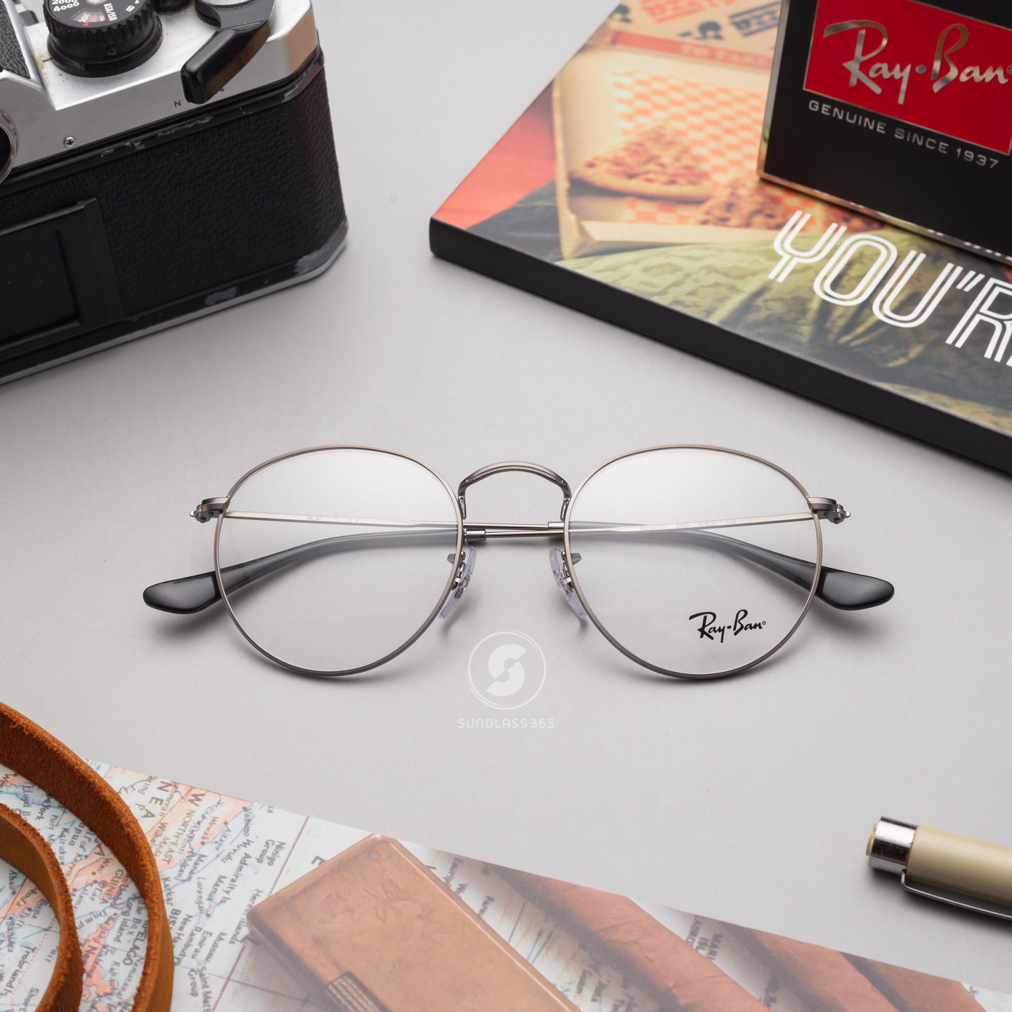 Ray-Ban RX3447V 2620 ROUND MATTE GUNMETAL