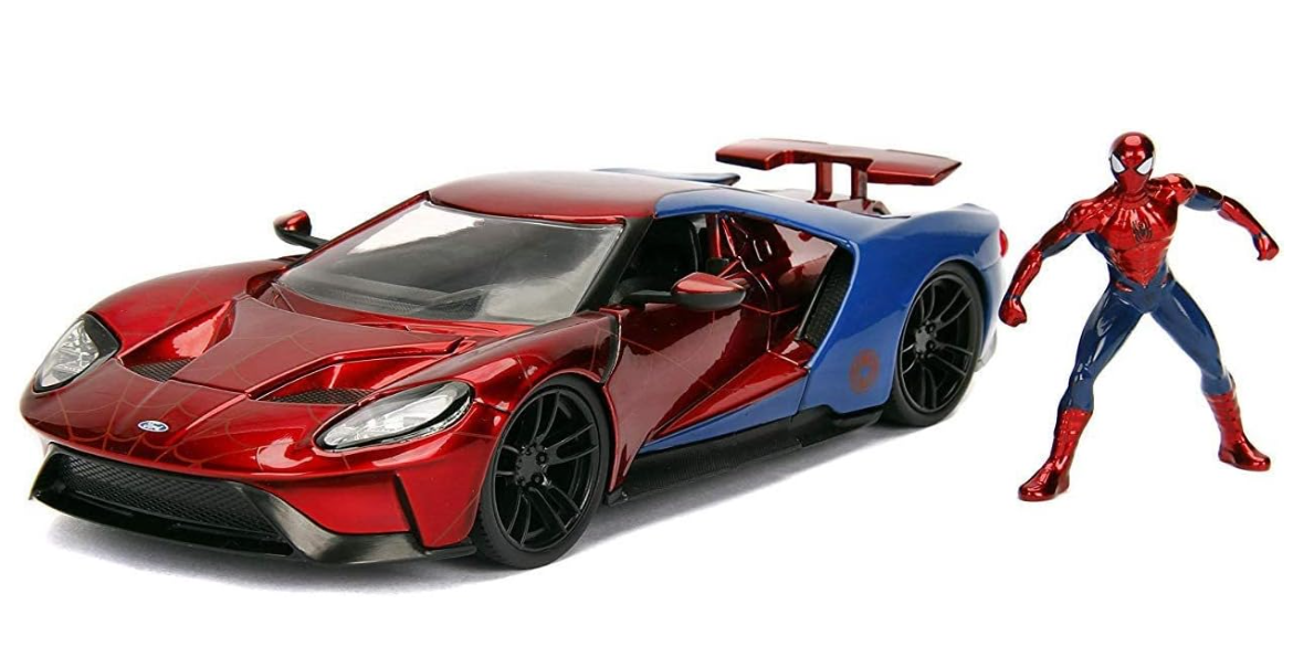 พรีออเดอร์ Jada โมเดลรถ โมเดลรถยนต์ 2017 Ford GT Spider-Man 1:24 & 2.75 แถมโมเดล Spider-Man