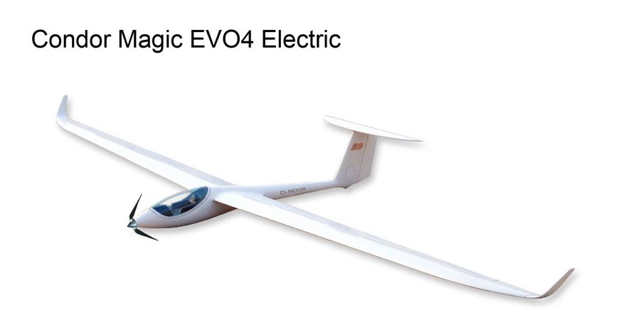 Condor Magic EVO Electric Glider Kit with Motor +Prop.