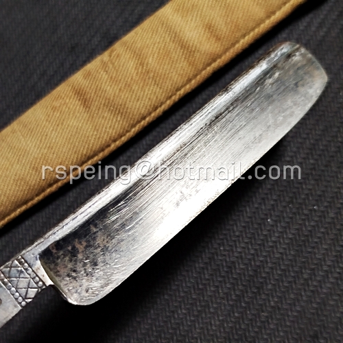 มีดโกนสะบัดหนัง Carl Schlieper "Eye Brand" Solingen #13 วินเทจแท้ พร้อมปลอกผ้าเดิม