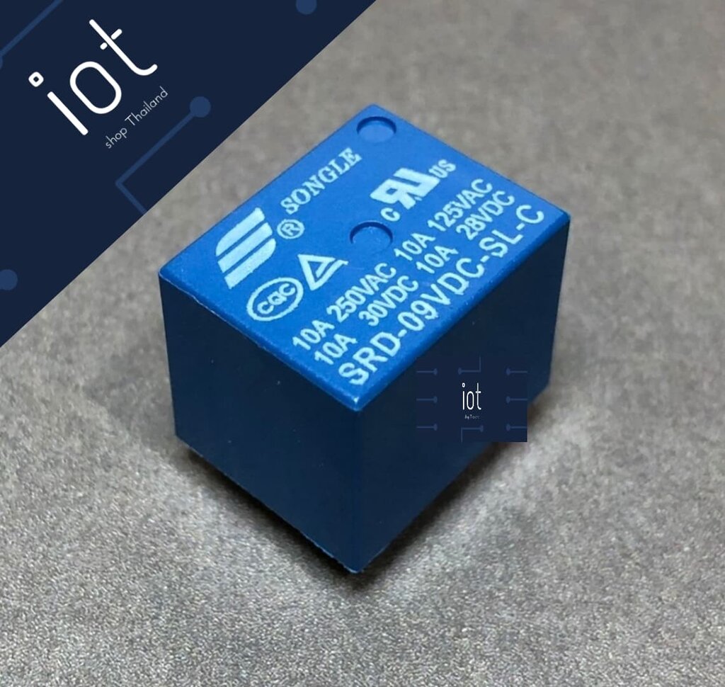 Relay 09V 250V 10A 5 pin รีเลย์ 9 โวลต์