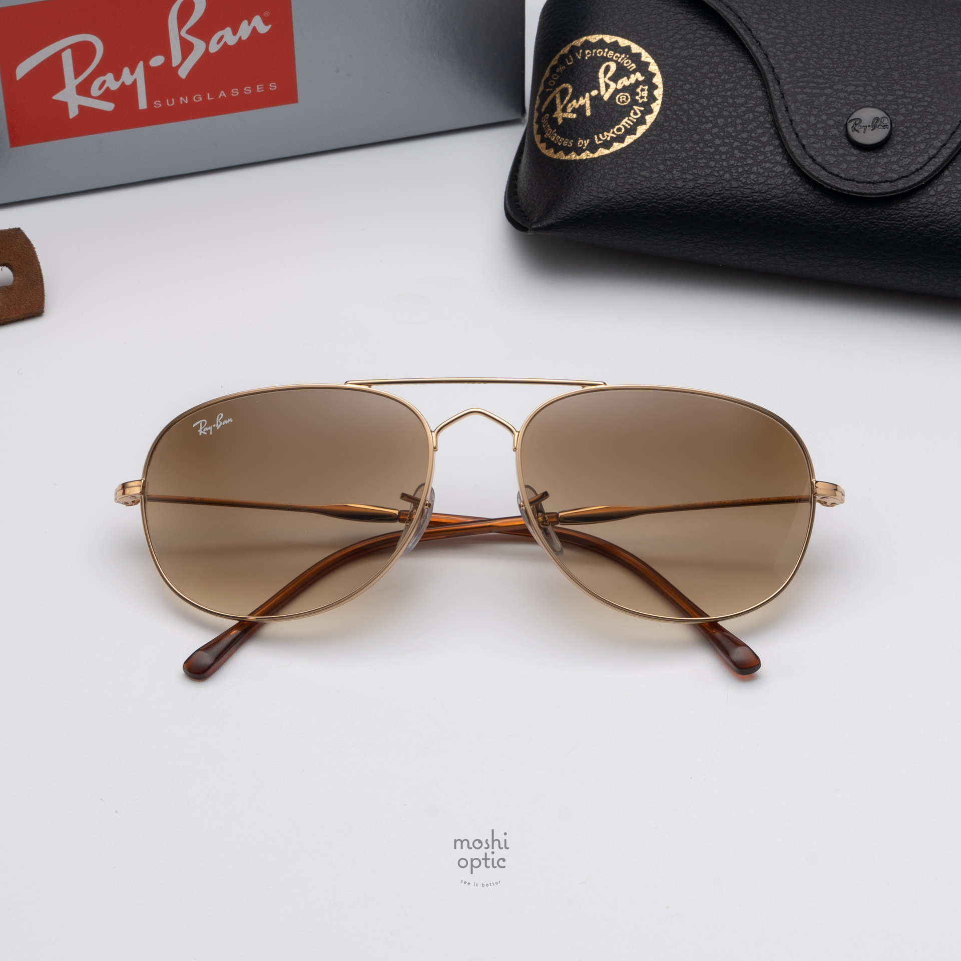 Ray-Ban RB3735 Bain Bridge 001/51 Arista Gold