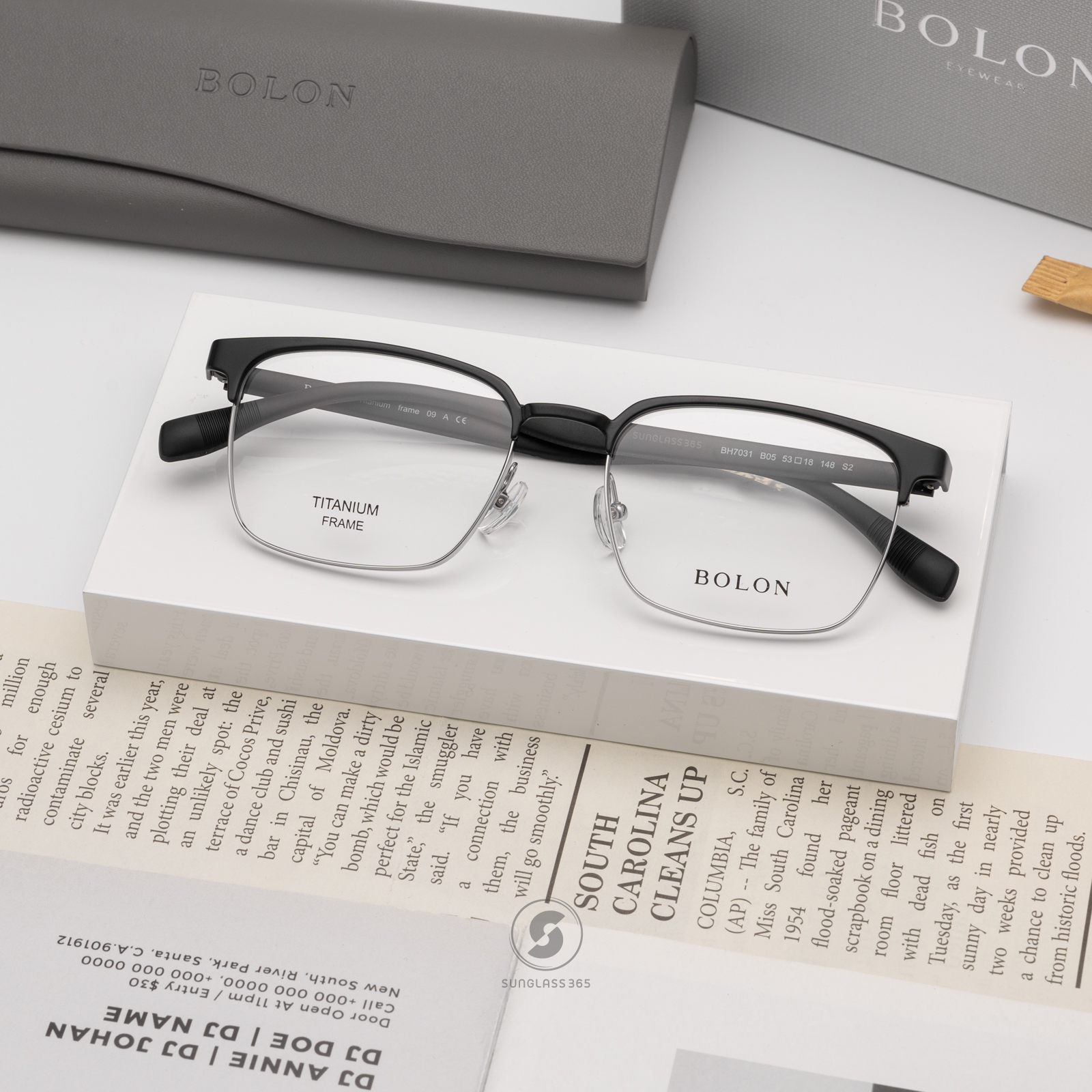 แว่นสายตา BOLON รุ่น BH7031 B05 Matte Black / Silver