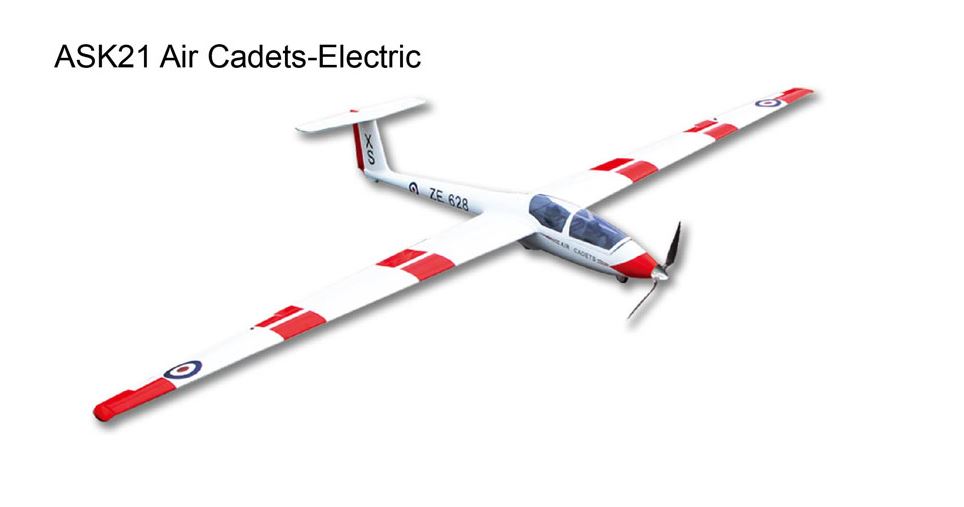 ASK21 Air Cardet Electric Glider Kit with Motor +Prop.