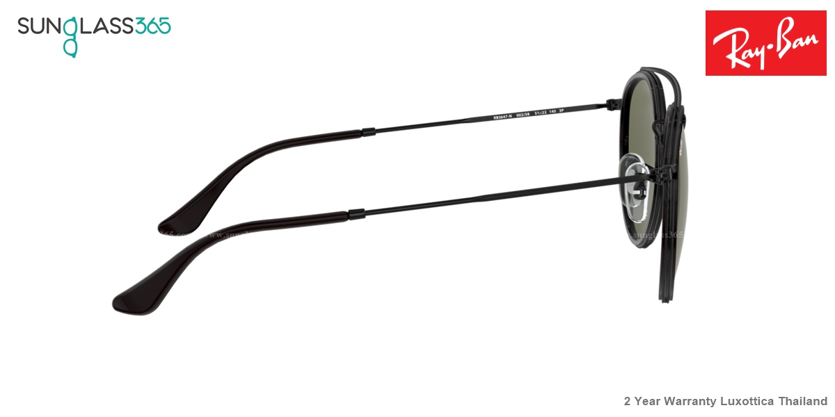 Ray Ban RB3647N 002/58 Black Green Polarized