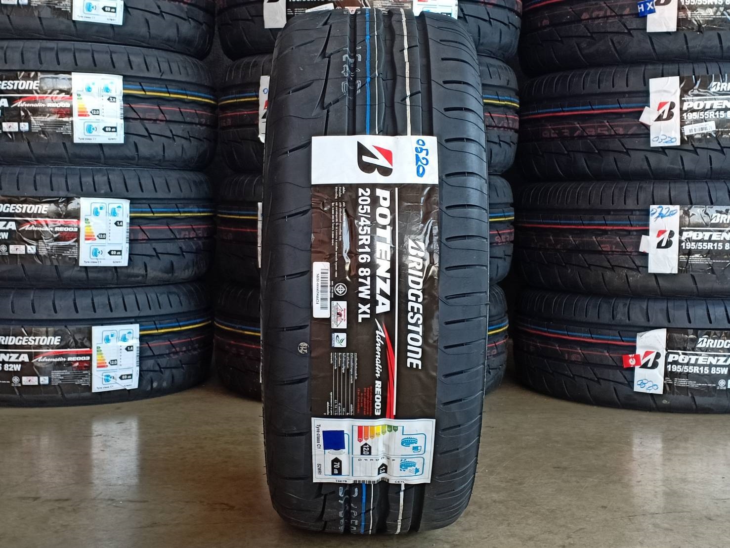 BRIDGESTONE RE003 205/45R16 MADE IN THAILAND