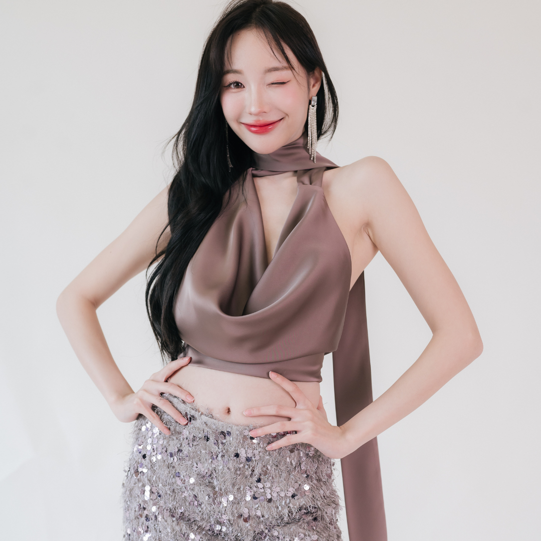 Lism S-071 The Drape Muse Top เสื้อคล้องคอเรียบหรู