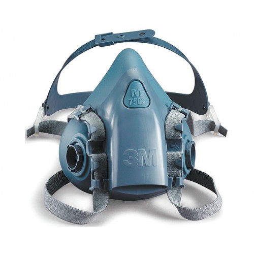 3M7502 หน้ากากซิลิโคนครึ่งหน้าไส้กรองคู่ ขนาดกลาง