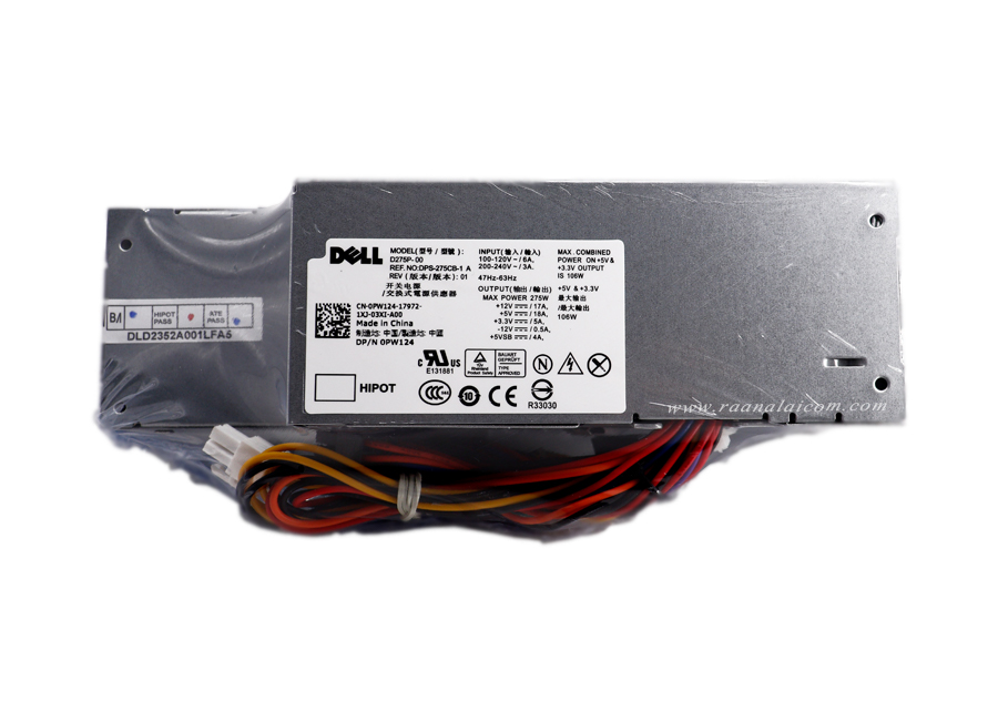 พาวเวอร์ ซัพพลาย Dell Optiplex 740 745 755 SFF 275Watt รีเฟอร์บิดส์ ตรงรุ่น Power Supply Dell 740 745 755 SFF ลดราคาพิเศษ