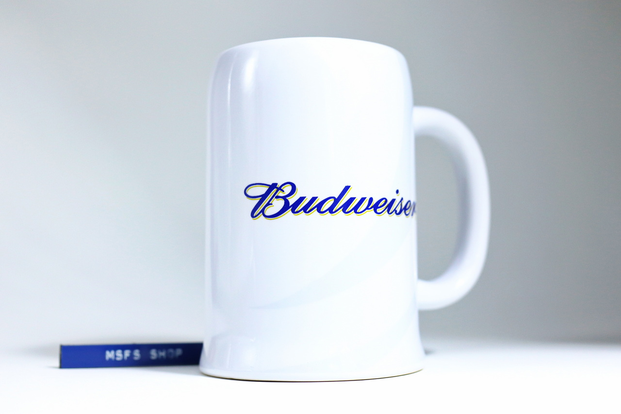 [Vintage] Budweiser 2006 FIFA World Cup Germany แก้วเบียร์เซรามิกทรงสูง พิมพ์ลายโลโก้
