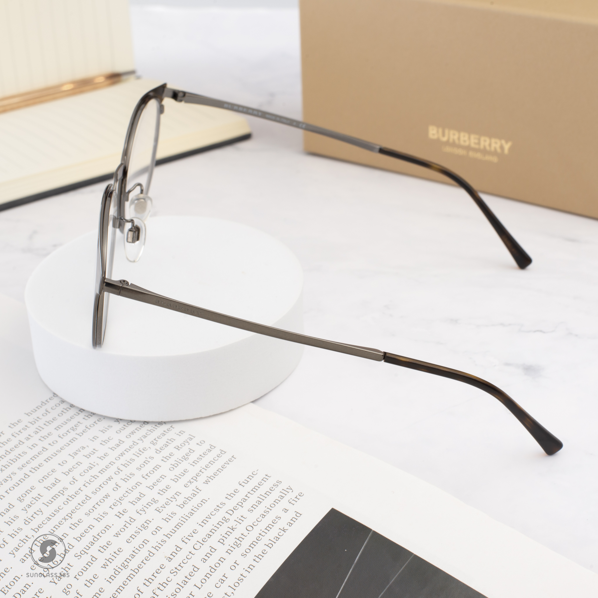 BURBERRY BE1321D 1225 BRUSHED DARK GUNMETAL