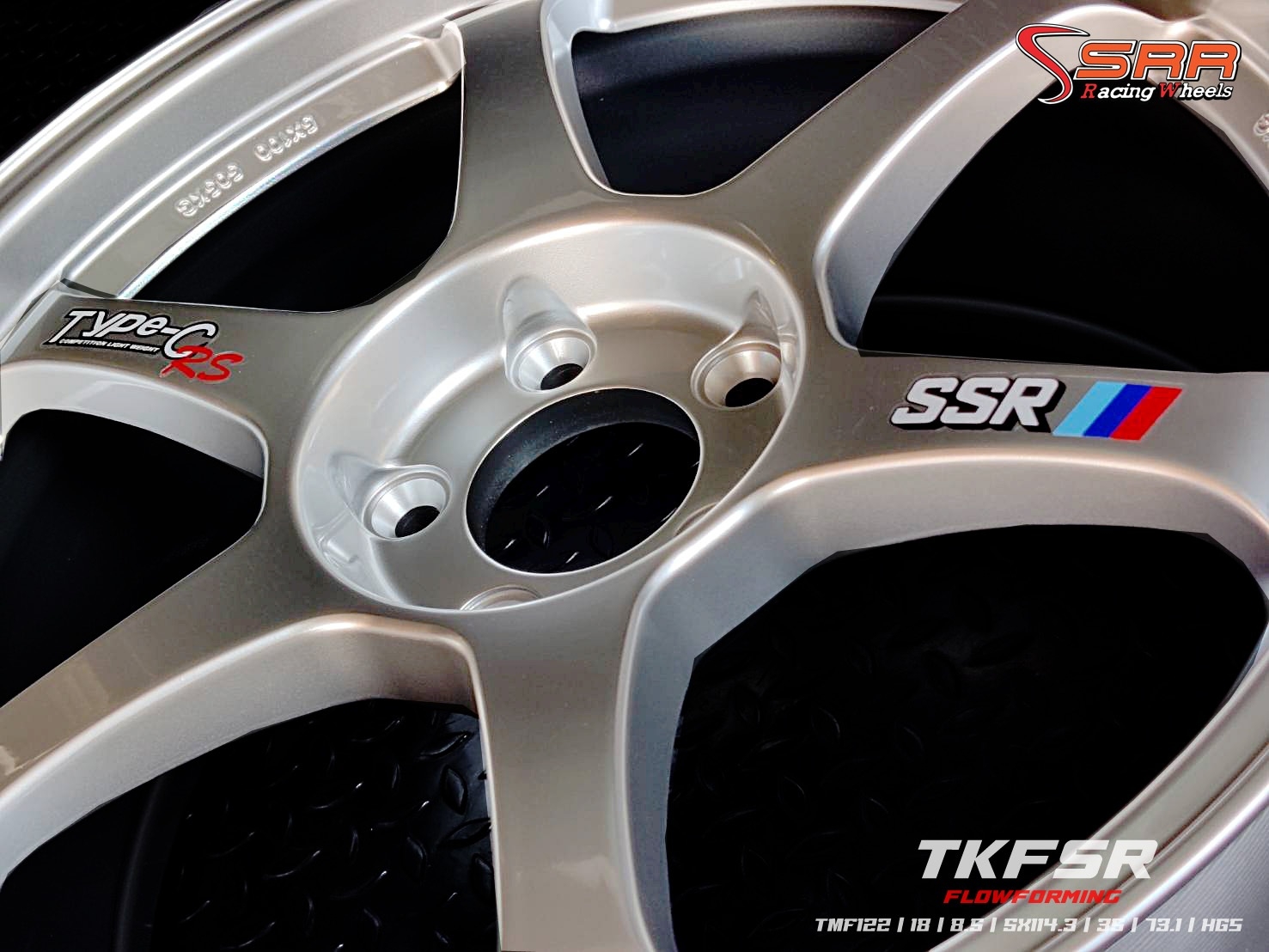 TYPE-C (FLOWFORMING) 18X8.5 5X114.3 ET+35 HGS (ซิลเวอร์)