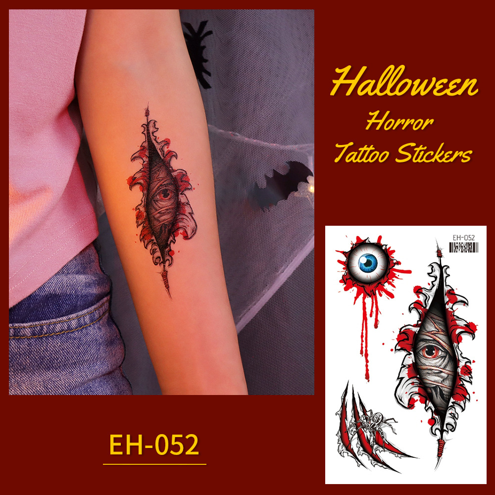 Tattoo Halloween แทททูรอยแผล ลายฮาโลวีน สำหรับตกแต่งผิวหนังและร่างกาย TT-9