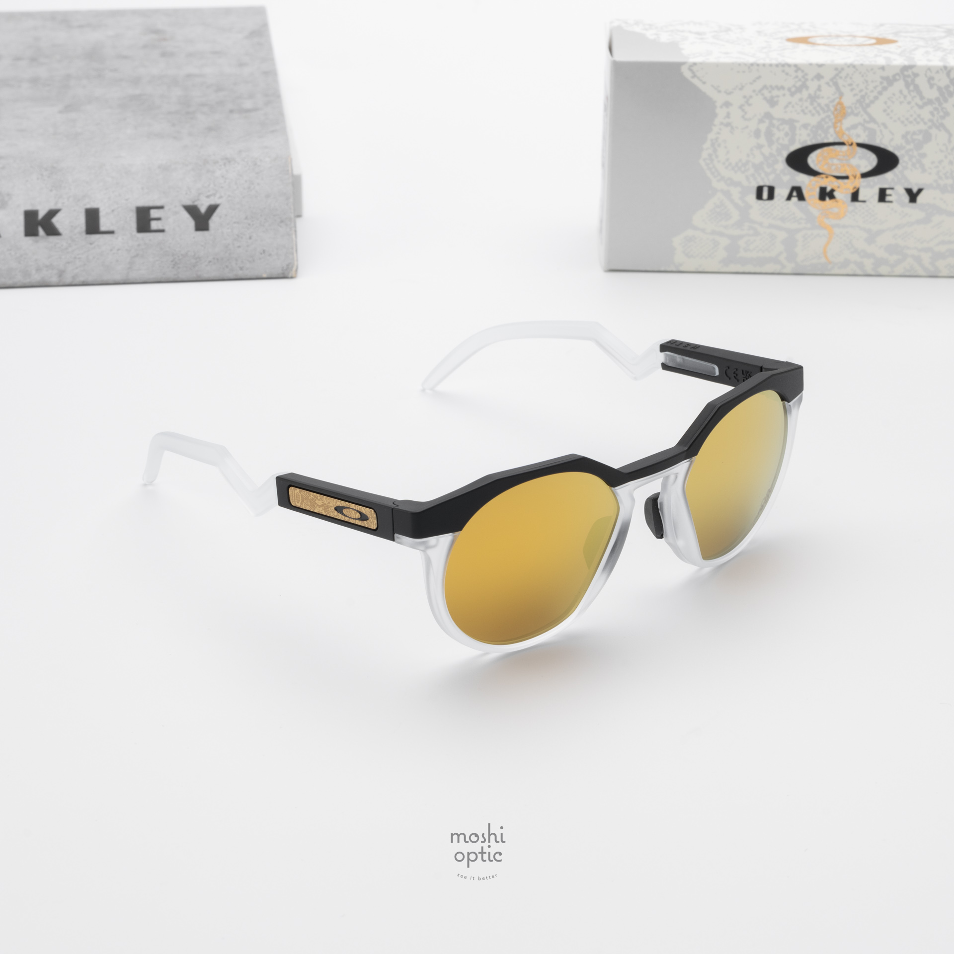 OAKLEY HSTN(A) OO9242A-11 Matte Black Clear Prizm 24K