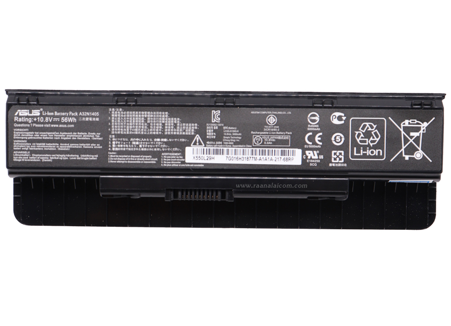 Battery ASUS A32N1405 10.8V 56Wh Original A32N1405 ตรงรุ่น ราคา พิเศษ แบตเตอรี่ ASUS G551JW-CN043H 56Wh ตรงรุ่น ตรงสเปค ลด ราคา พิเศษ