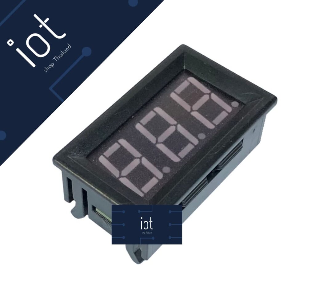 LED Digital Amp Meter DC 0-10A ขนาด 0.56 นิ้ว สีฟ้า วัดกระแสไฟตรง