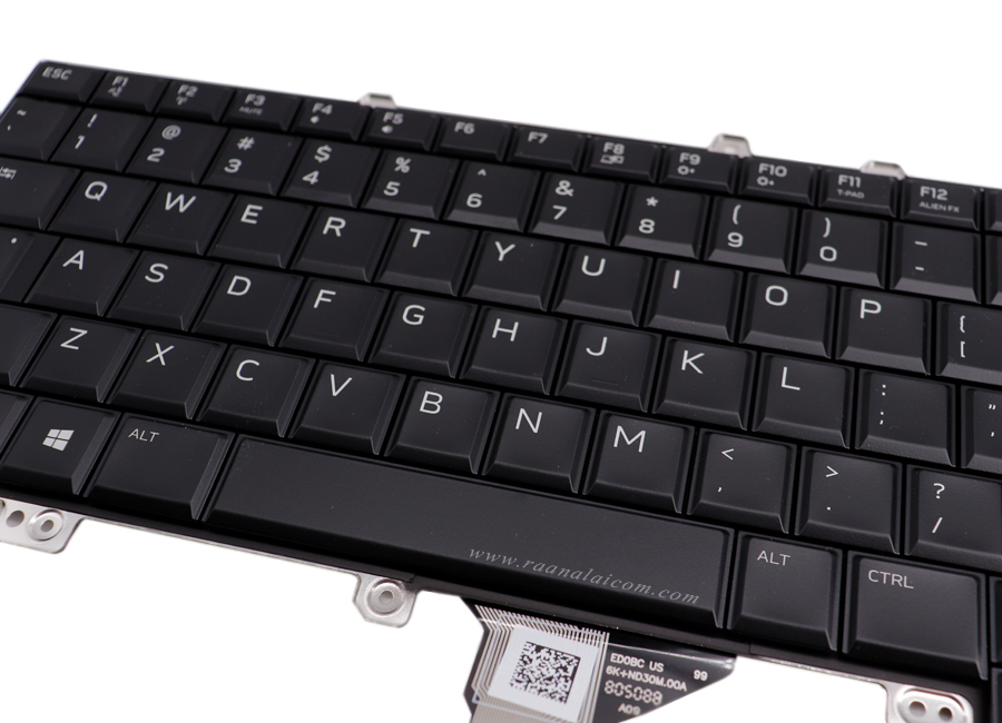คีย์บอร์ด Dell Alienware 15 R3 แป้นอังกฤษ มีไฟ ลดราคาพิเศษ Keyboard Alienware 15 R3 Eng Backlit Keyboard Dell Alienware 15 R3